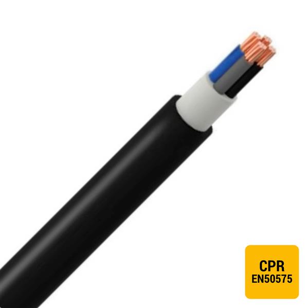 CABLES NORMES ETRANGERES - N2XH câble d'énergie LS0H B2ca noir 0,6/1kV 4X95