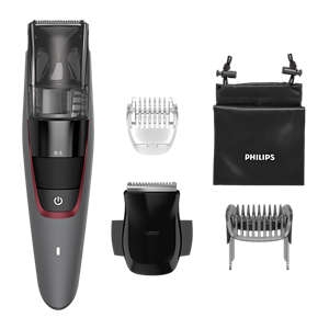 PHILIPS - Baardtrimmer serie 7000 met Turbovac-systeem - 100 min draadloos - antraciet