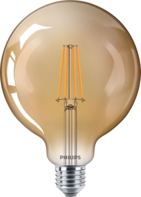 PHILIPS - CLA LED bulb dimbaar 8-50W E27 G120 230V 2200K 360lm CRI80 Gold 15000u