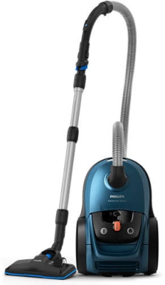PHILIPS - Stofzuiger Performer Silent met allergiefilter - 4l - snoer 9m - blauw