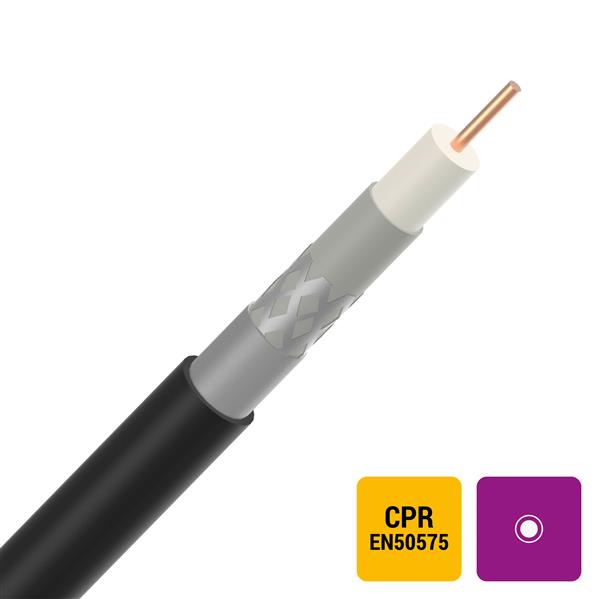 CABLES SPECIAUX - Câble coax PE6 TRI6 7mm extérieur <30m 75 ohm Voo Telenet Fca