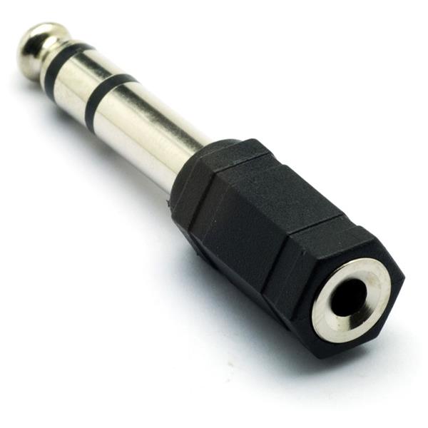 House Of Music - 232 - Audio Adapter, 6,3mm Stereo plug - 3,5mm Stereo socket, Black