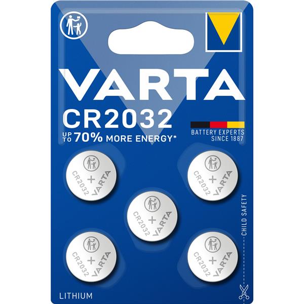 VARTA - Multipack knoopcellen CR2032 Lithium Blister (5 stuks)