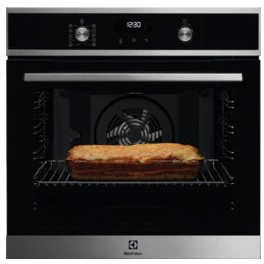 Electrolux - Multifunctionele heteluchtoven 72L, pyrolyse, indrukbare bedieningsknoppen, inox