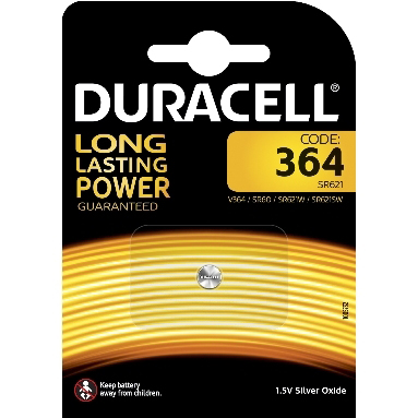 DURACELL - Batterij Silver Oxide - 1,5V - 364 / D364 / V364 / SR60 - blister 1 stuk