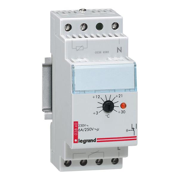 LEGRAND - Omgevingsthermostaat 6A - 250V - 3/30oC - 2 modules
