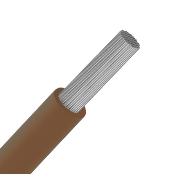 CABLES SPECIAUX - Fil souple silicone résistant à haute t° +180°C marron SIAF 2,5mm² 100m