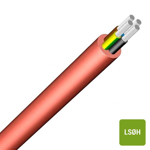SPECIALE KABELS - Silicone kabel +180°C 500V LS0H roodbruin 4G0,75mm²