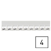 LEGRAND - Repère Mémocab - chiffre 4 noir sur fond blanc - 2,3 mm