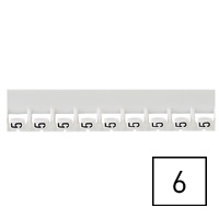 LEGRAND - Repère Mémocab - chiffre 6 noir sur fond blanc - 2,3 mm
