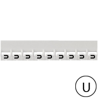 LEGRAND - Mémocab merkteken - letter U - zwart/witte achtergrond - 2,3 mm