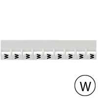 LEGRAND - Mémocab merkteken - letter W - zwart/witte achtergrond - 2,3 mm