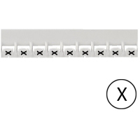 LEGRAND - Repère Mémocab - lettre X noir sur fond blanc - 2,3 mm