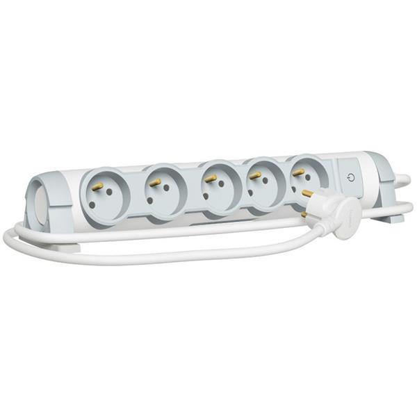 LEGRAND - Bloc multiprises rot. 5x(2P+T) avec terre - cordon 3 m
