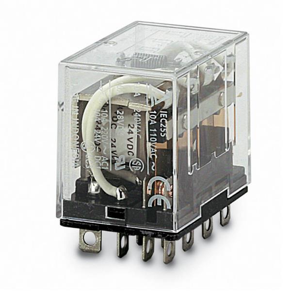 OMRON - Vermogensrelais, 24 VDC, 4 x wissel, 10 A, voor aansluitvoet