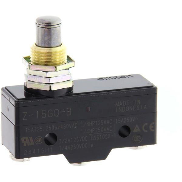 OMRON - Microrupteur, std., plongeur montage sur panneau, 1 inverseur, 15 A, bornes