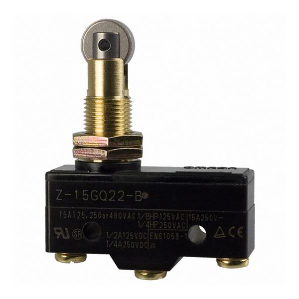 OMRON - Microrupteur, std., plongeur à galet montage sur panneau, 1 inverseur, 15 A
