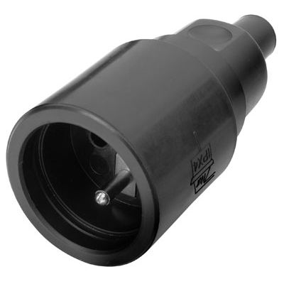 HUPPERTZ - Koppelstekker in rubber 10/16A 250V met aarding, voor 0442GT